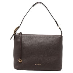 Etro Pebbled Leather Shoulder Bag — Black