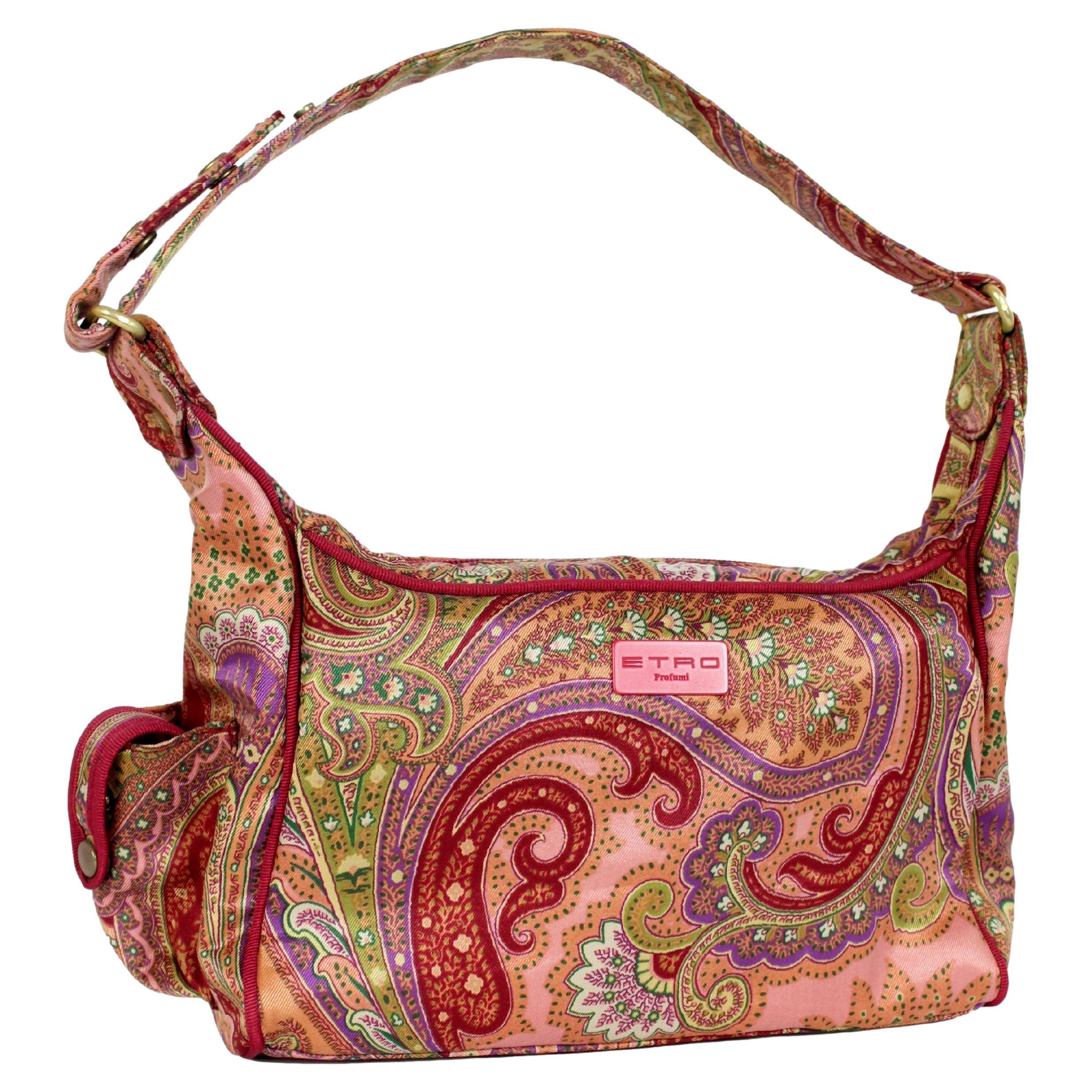 Etro Vintage Tapestry Jacquard Large Shoulder Bag