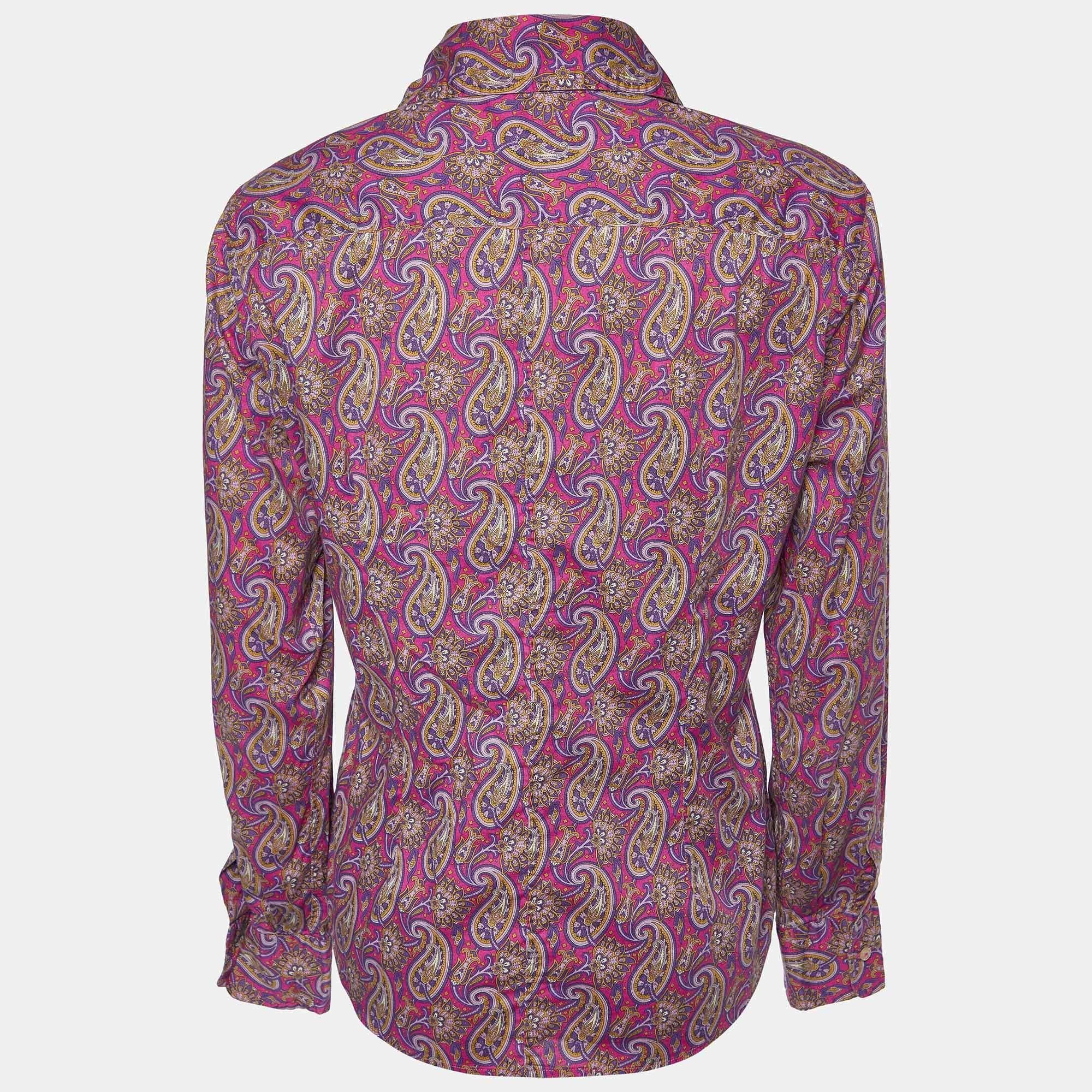 Diseño y calidad se unen en esta camisa de la casa Etro. Si tu estilo es clásico y sin esfuerzo, esta creación es la elección perfecta para ti. Cubierta con el característico estampado paisley, esta camisa es imprescindible.