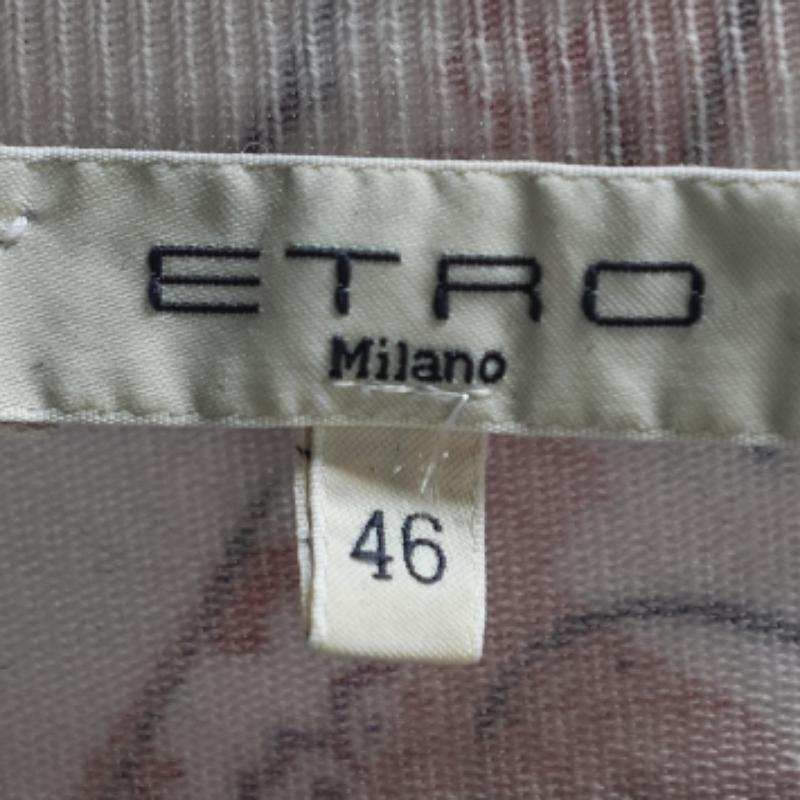Etro Pink Paisley Printed Silk Knit Sweater L en vente 1