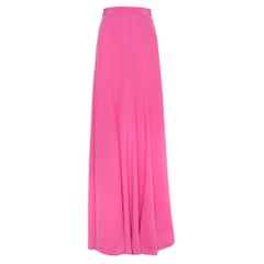 Etro Pink Silk Paneled Flared Maxi Skirt M