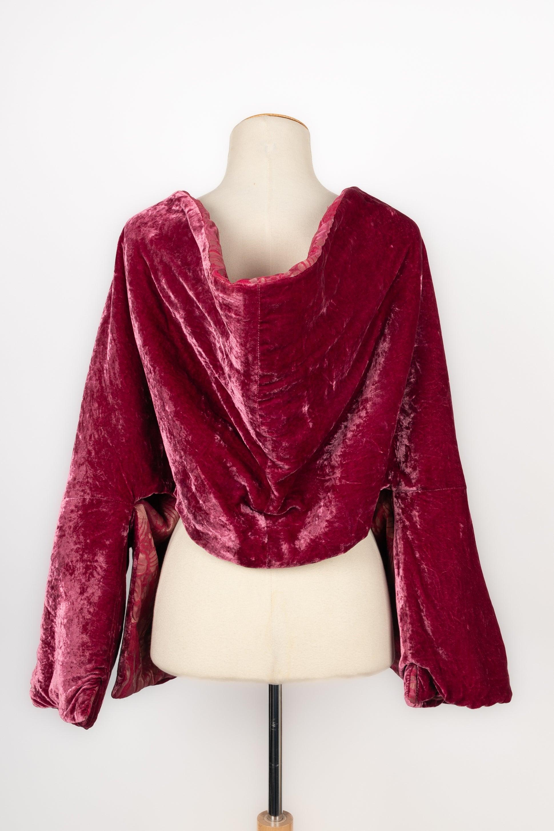 Etro Pink Velvet Jacket For Sale 1