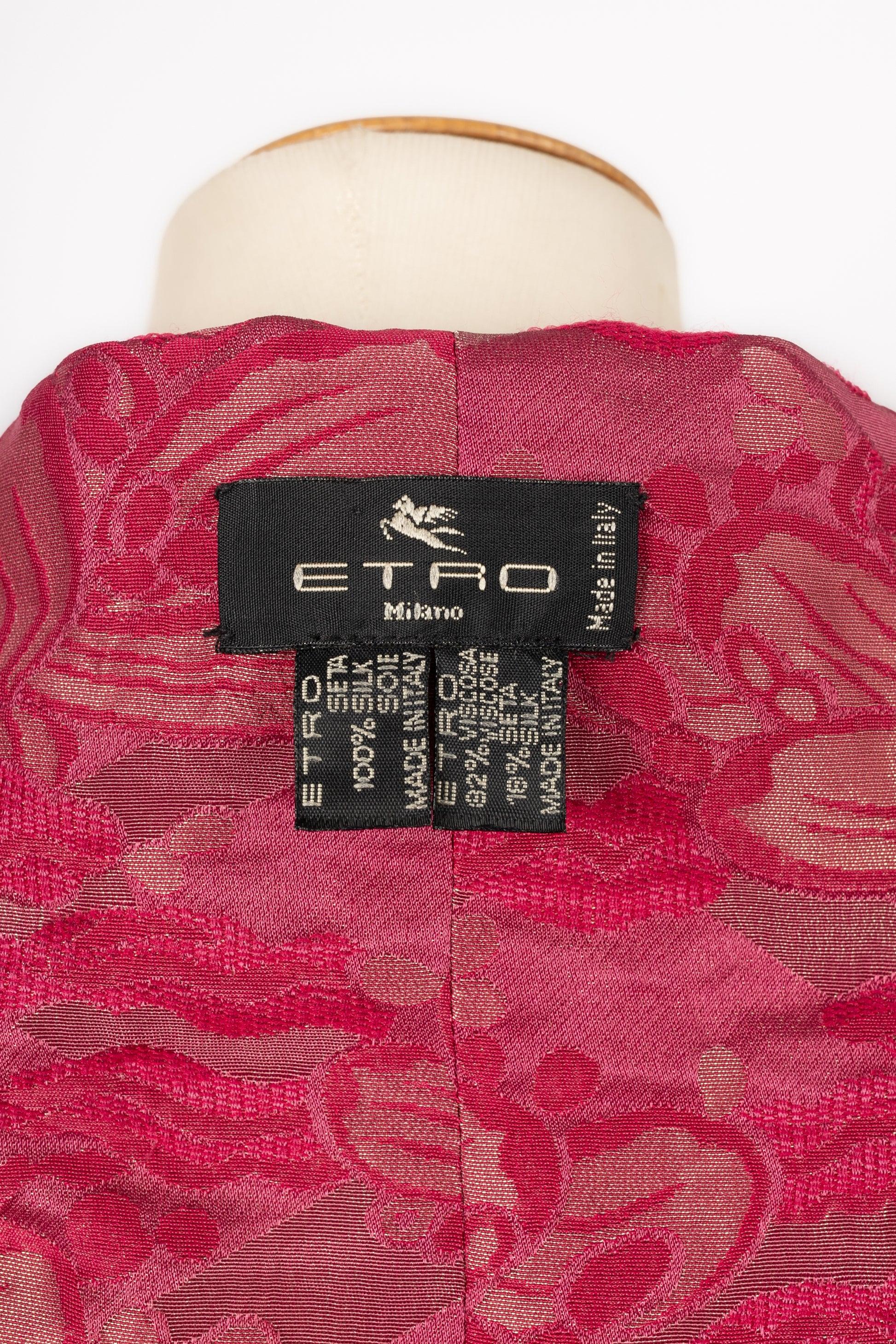 Etro Pink Velvet Jacket For Sale 4