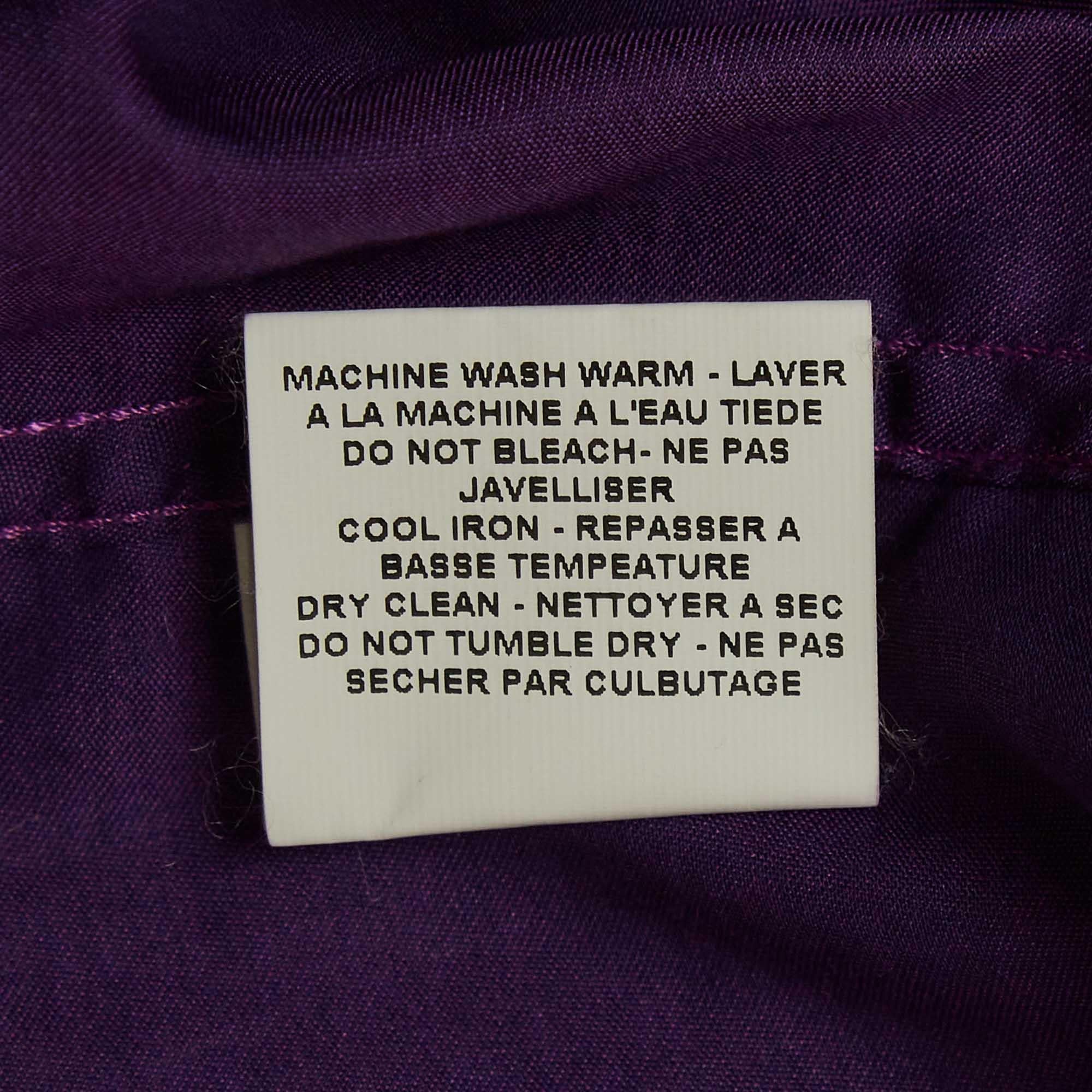Etro Purple Cotton Paisley Printed Collar Button Front Shirt XXXL For Sale 3