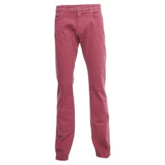 Etro Pantalon droit en coton violet XXL