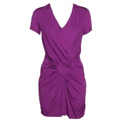 Etro - Tunica a maniche corte in maglia drappeggiata viola L.L.A.