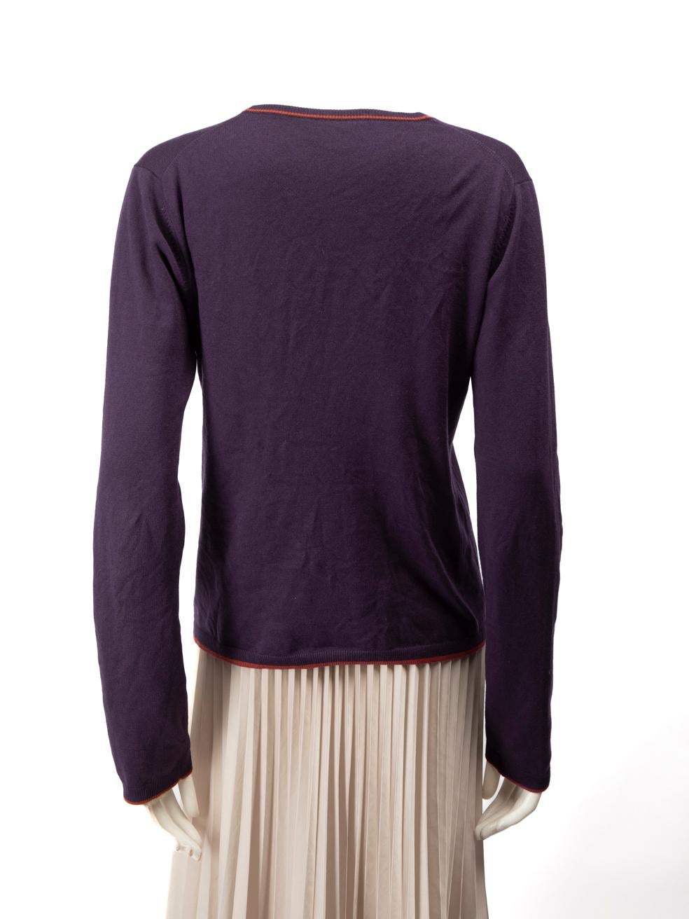 Noir Etro Cardigan violet en soie taille XXL en vente