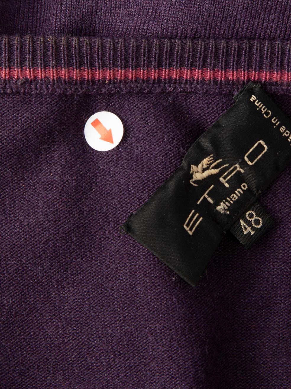 Etro Cardigan violet en soie taille XXL en vente 1