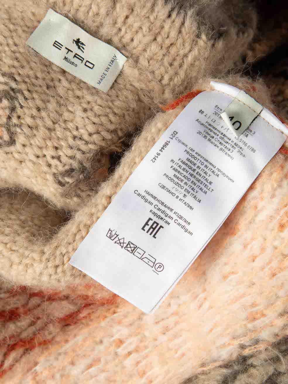 Women's Etro Rainbow-Intarsia Jacquard Cardigan Size S