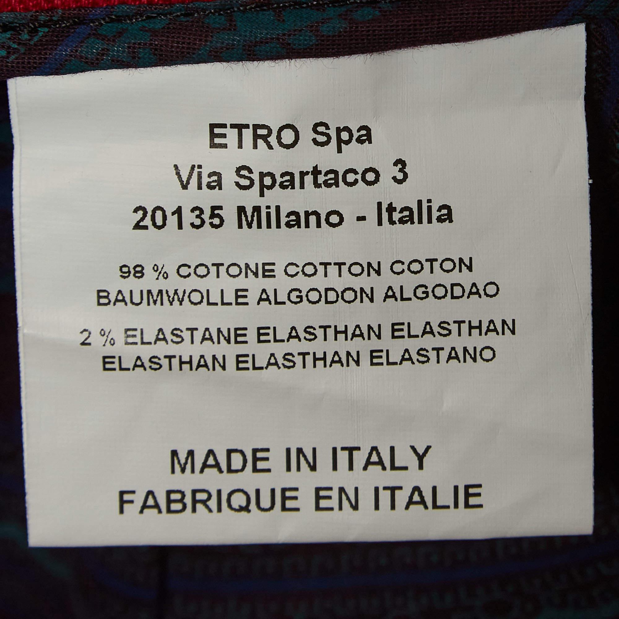  Etro Nouveau Jean régulier boutonné rouge taille 38