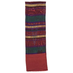 Etro Red & Multicolor Paisley Print Scarf