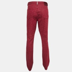 Etro Red Paisley Patterned Denim Jeans XXL Waist 38"