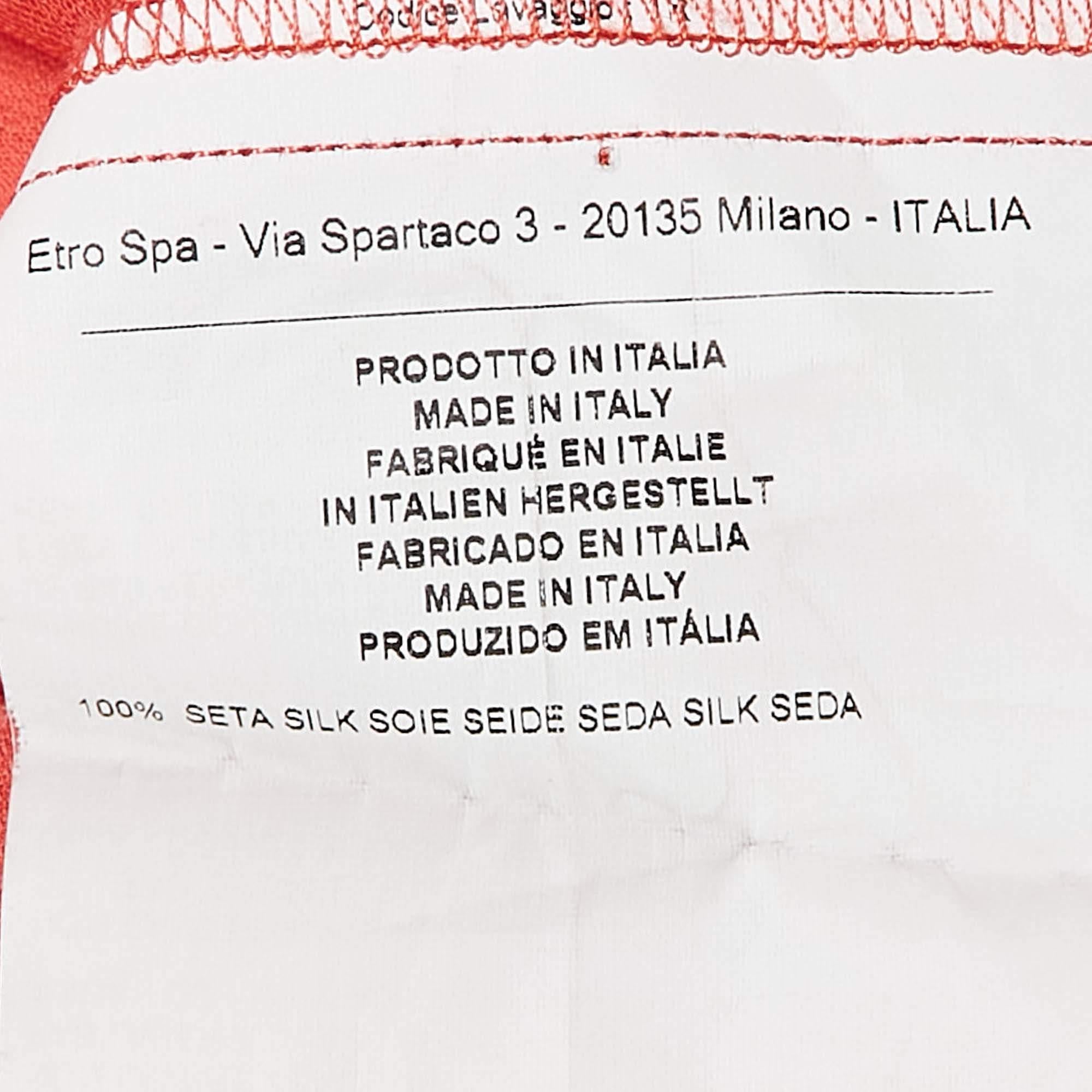 Etro - Top senza maniche con volant in seta rossa L.L.A. in vendita 1