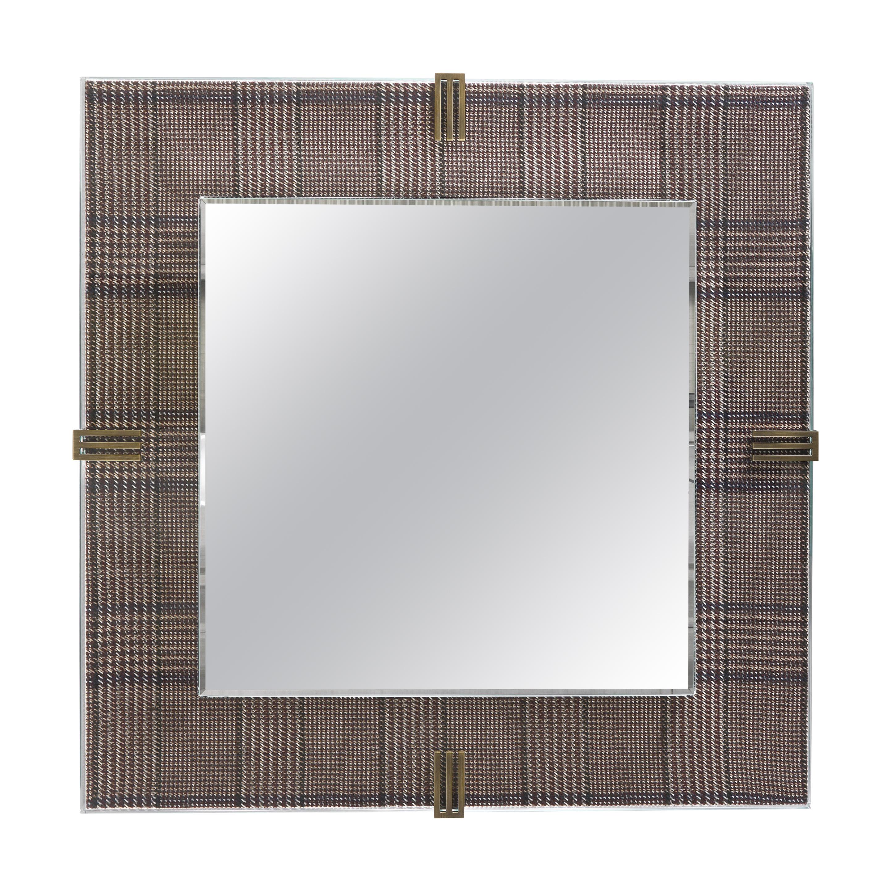 21st Century Renè Mirror in Fabric and Glass by Etro Home Interiors