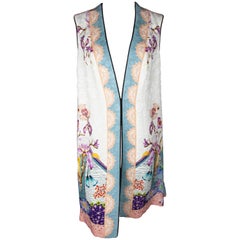 Etro Resort 2019 Florale ärmellose Jacquard-Weste / Weste Größe 42