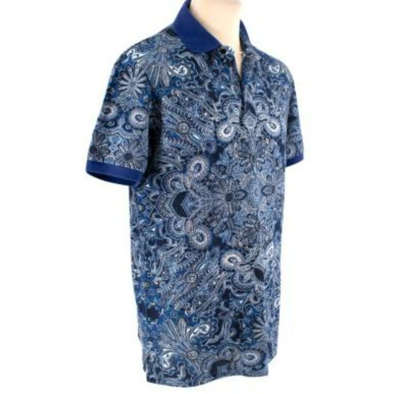 ETRO: polo shirt in Paisley patterned cotton - Violet