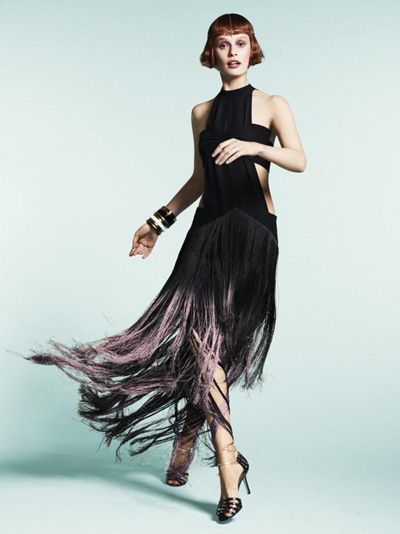 designer fringe dress