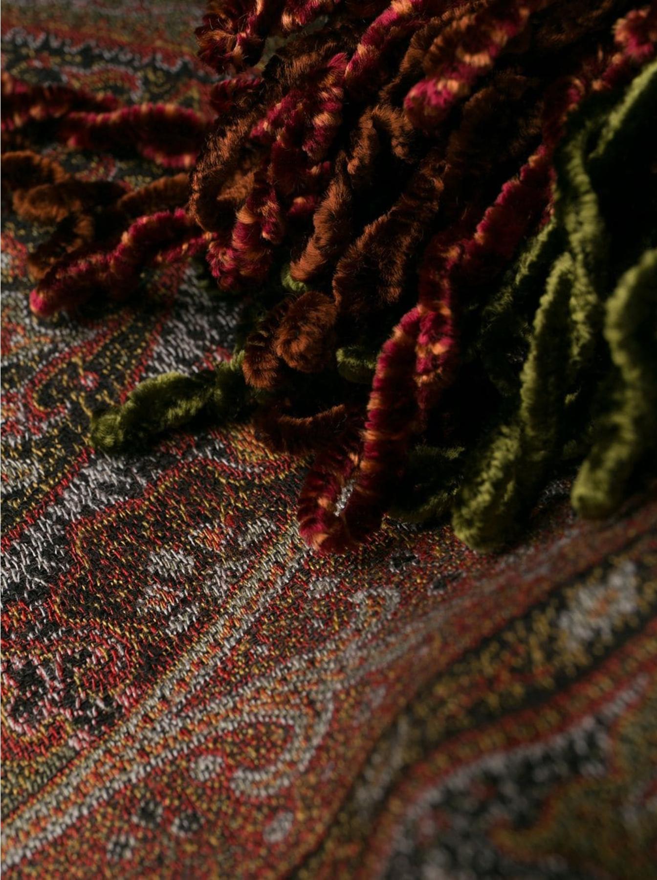 Etro Runway Boho Print Asymmetric Draped Mini Skirt w/ Tassel Detailing Size 40 In New Condition In Paradise Island, BS