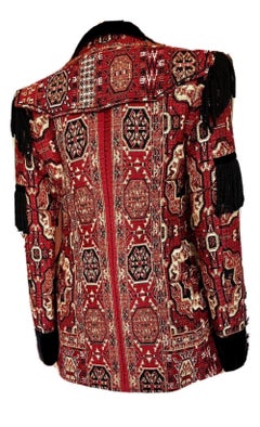 ETRO Pasarela F/W  Chaqueta de terciopelo y jacquard con flecos 2019  IT 40