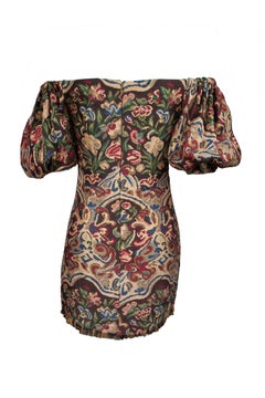 Etro Fall 2019 Runway Off The Shoulder Floral Jacquard Mini Dress Size 40