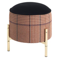 Pouf Samarcanda du 21e siècle en tissu et laiton par Etro Home Interiors