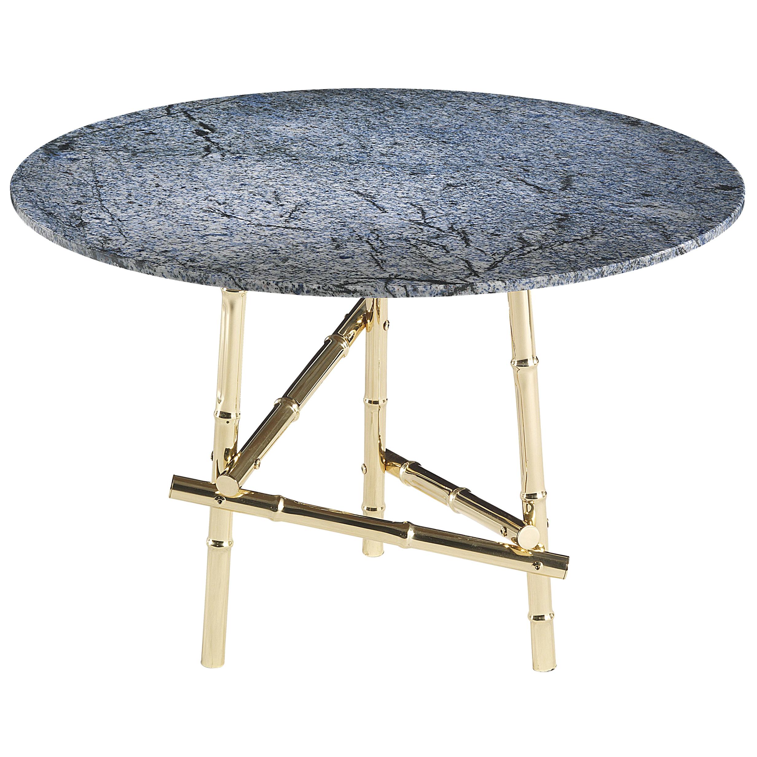 Samarcanda, kleiner Tisch aus Marmor und Messing des 21. Jahrhunderts von Etro Home Interiors im Angebot