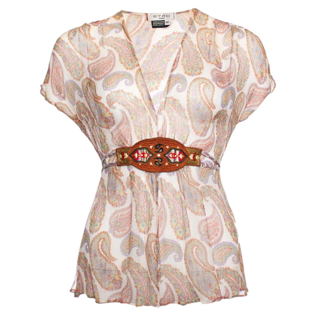 Etro, Top paisley semitransparente