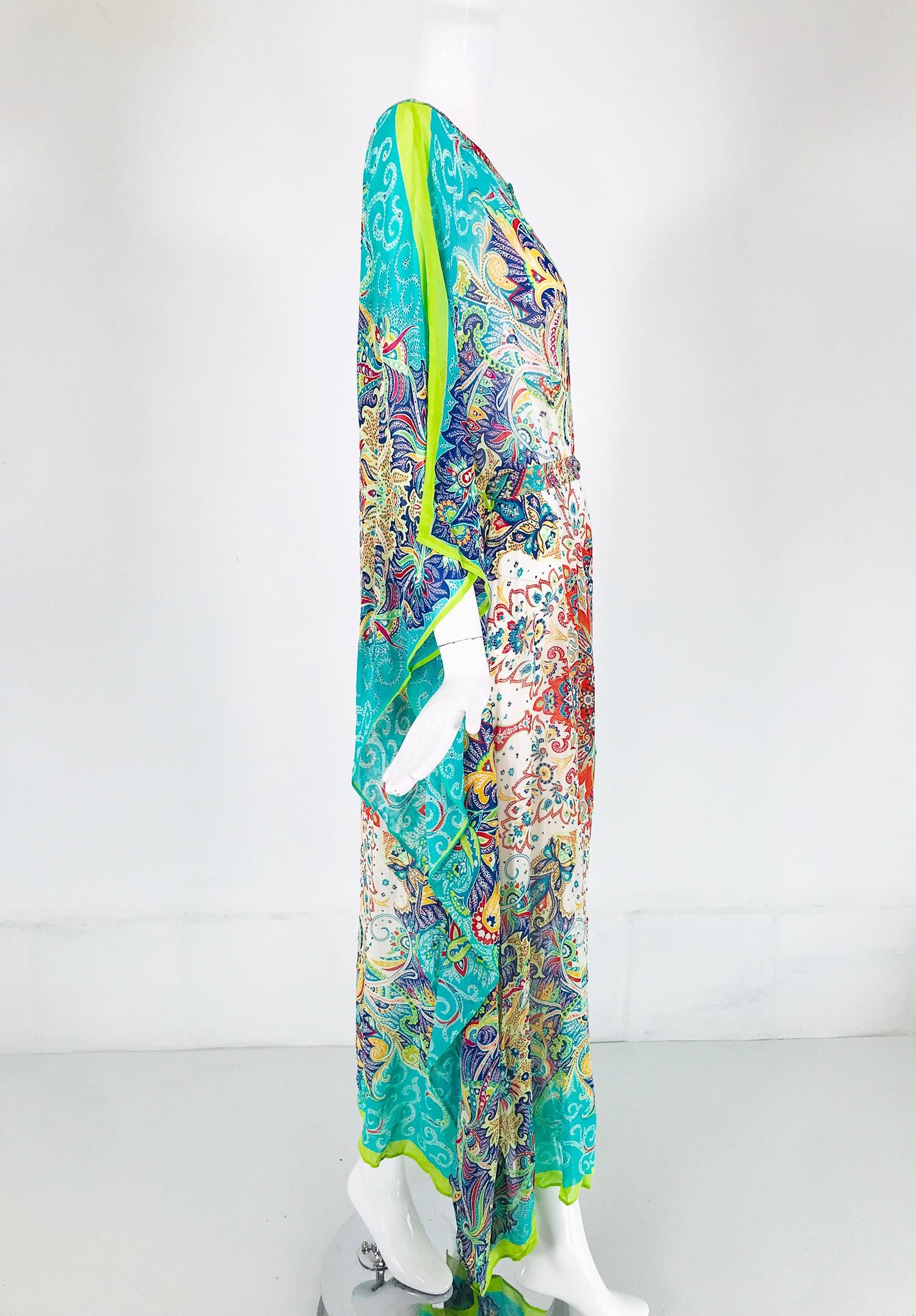 etro ruffled embroidered printed silk chiffon mini dress