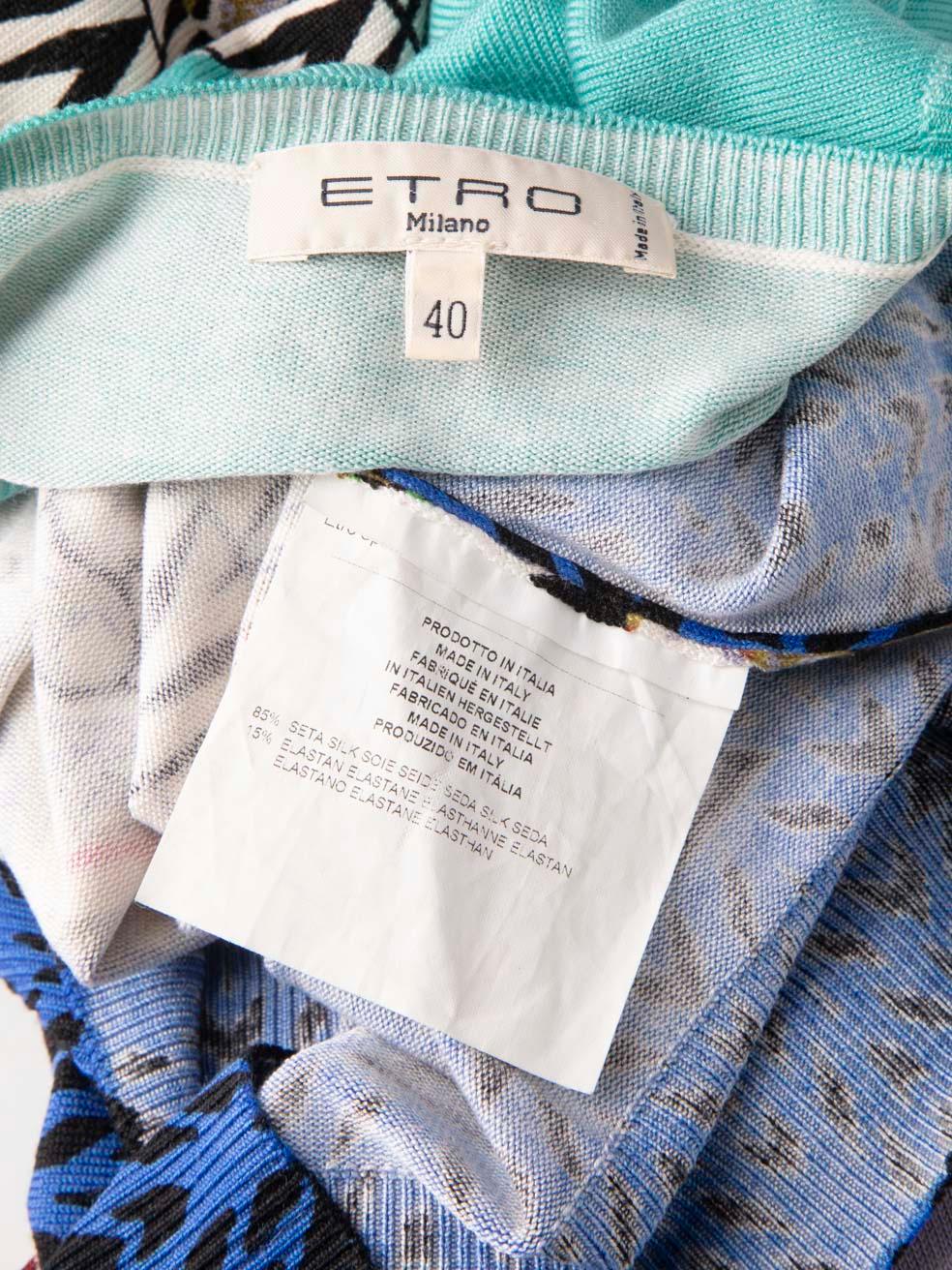 Etro, haut à manches longues à motifs abstraits, taille S Bon état - En vente à London, GB