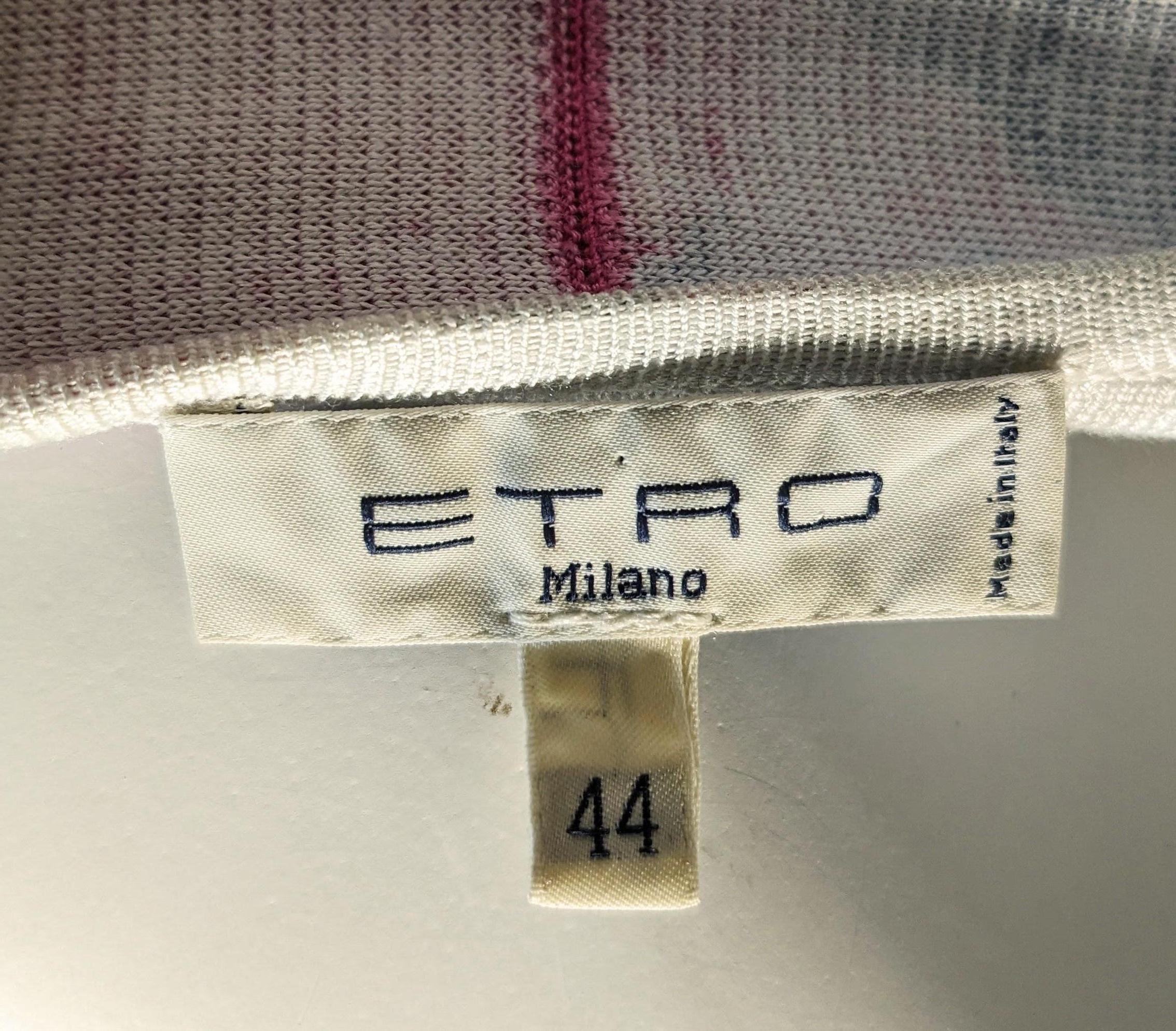 ETRO  Silk Cardigan with Floral Motifs For Sale 2