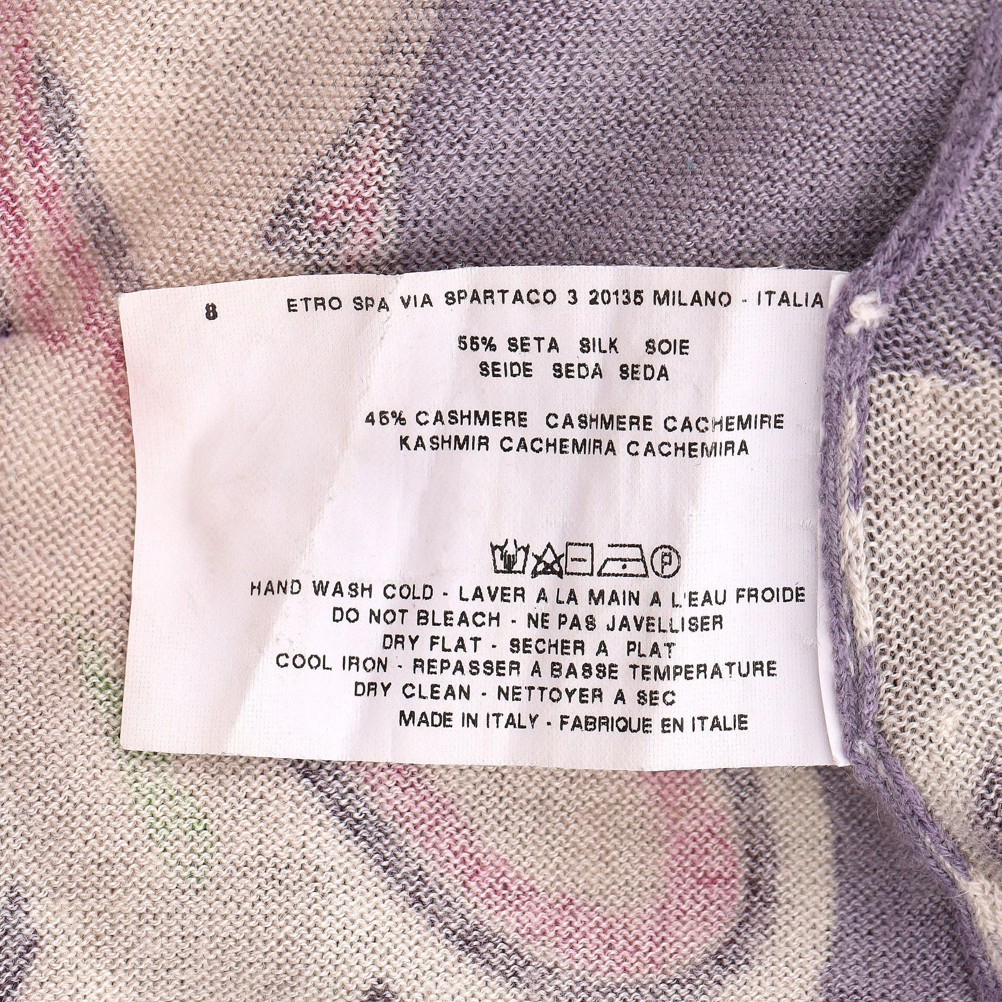 Etro - Pull en soie et cachemire imprimé marguerite en vente 2