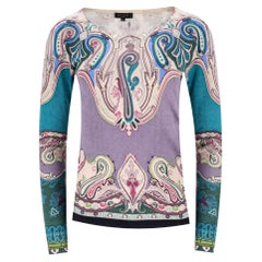 Etro - Pull en soie et cachemire imprimé marguerite