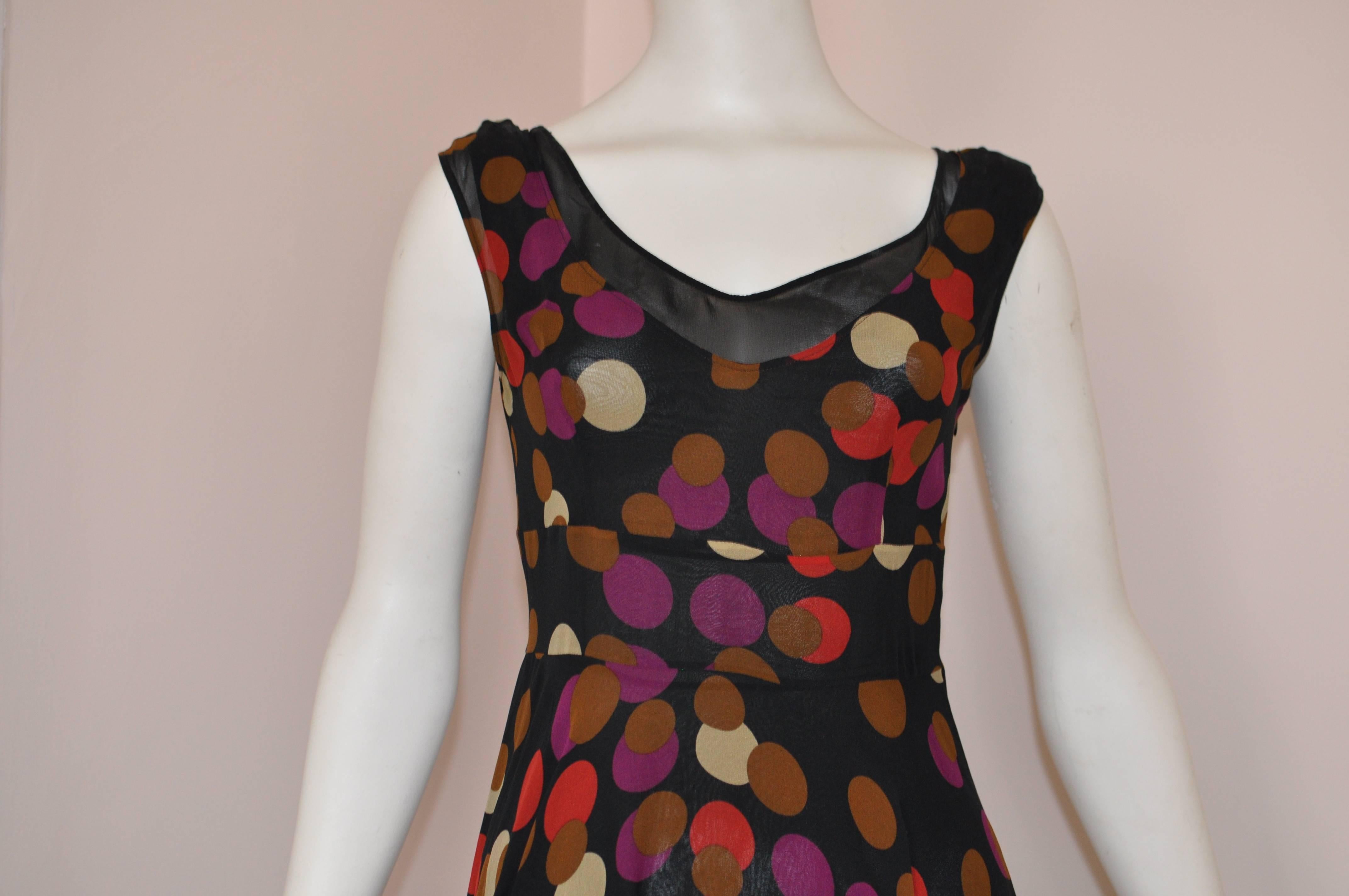Black ETRO Silk Circle Print Dress (40 Itl)