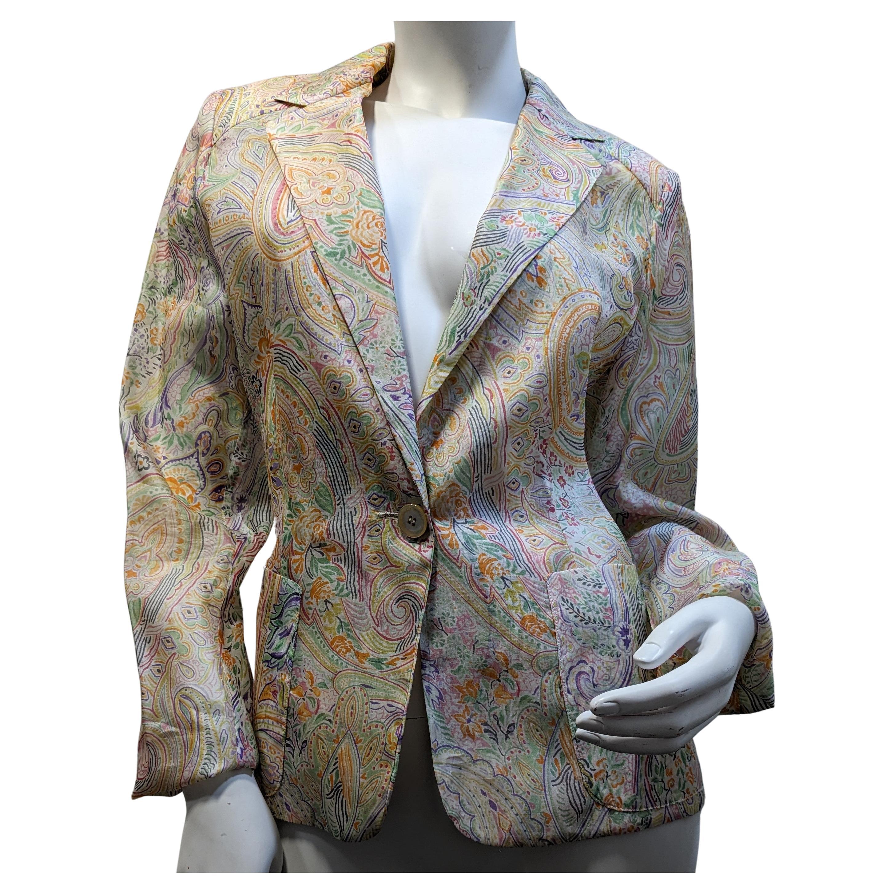 ETRO Silk jacket made in Milano Italy Etro For Sale