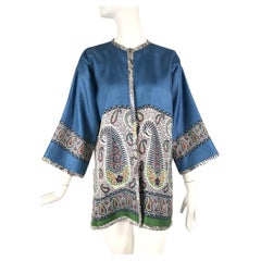 Etro - Giacca stile kimono in seta jacquard e paisley