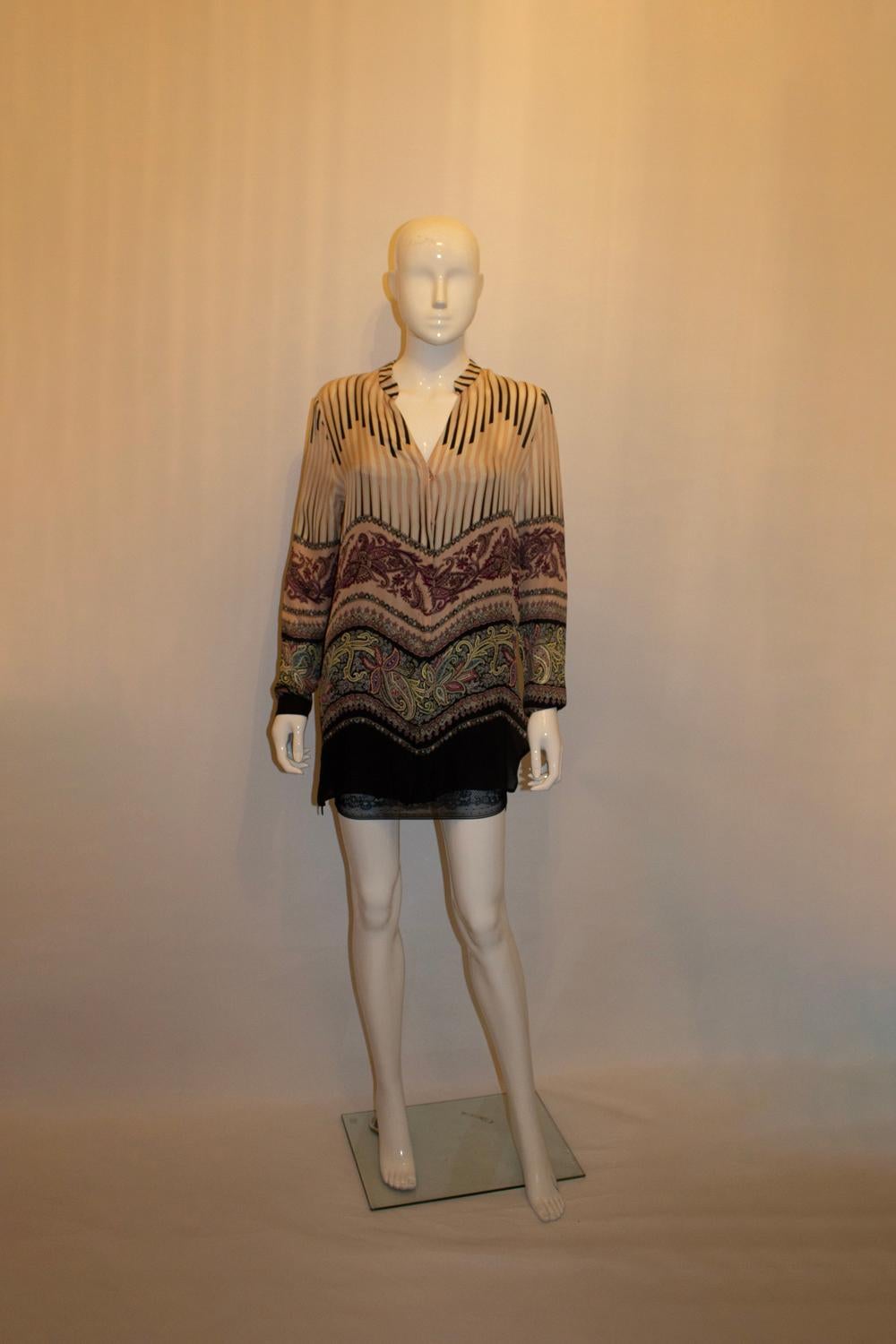 Etro - Camicia da notte in seta in vendita 1