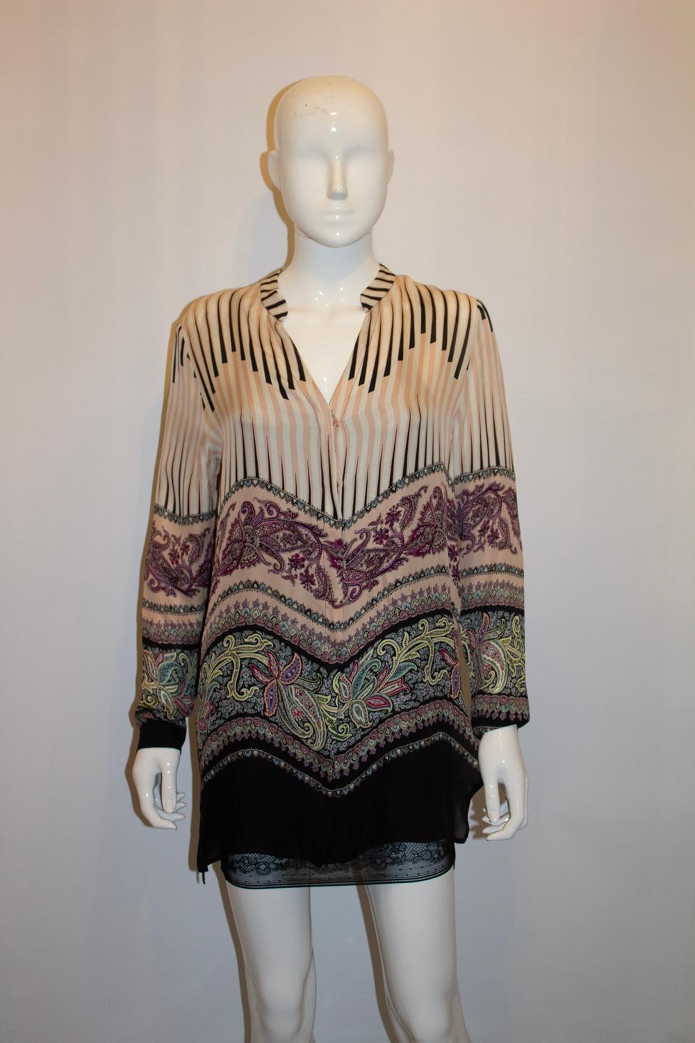 Etro - Camicia da notte in seta in vendita 2