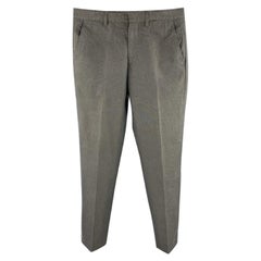ETRO Größe 32 Anthrazitfarbene Baumwoll-Fly-Kleid-Hose mit Reißverschluss