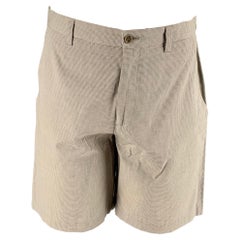 ETRO Talla 32 Pantalones cortos caqui de algodón con ventana