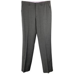 ETRO Size 34 Dark Gray Lana Wool Dress Pants