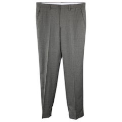 ETRO Size 34 Dark Gray Lana Wool Dress Pants