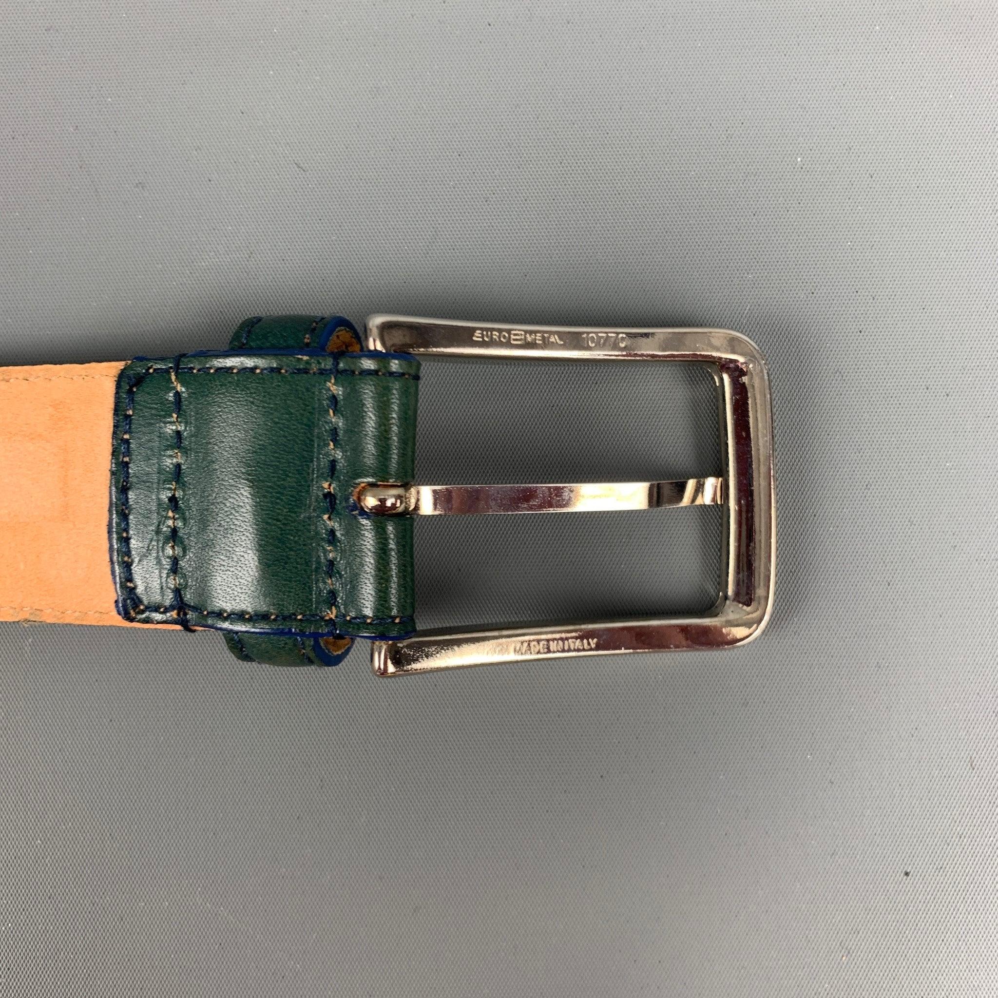 ETRO Size 36 Beige Multi-Color Woven Leather Belt For Sale 4