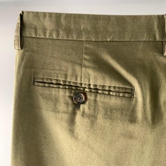ETRO Size 38 Green Olive Cotton Blend Casual Pants