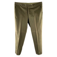 ETRO Size 38 Green Olive Cotton Blend Casual Pants