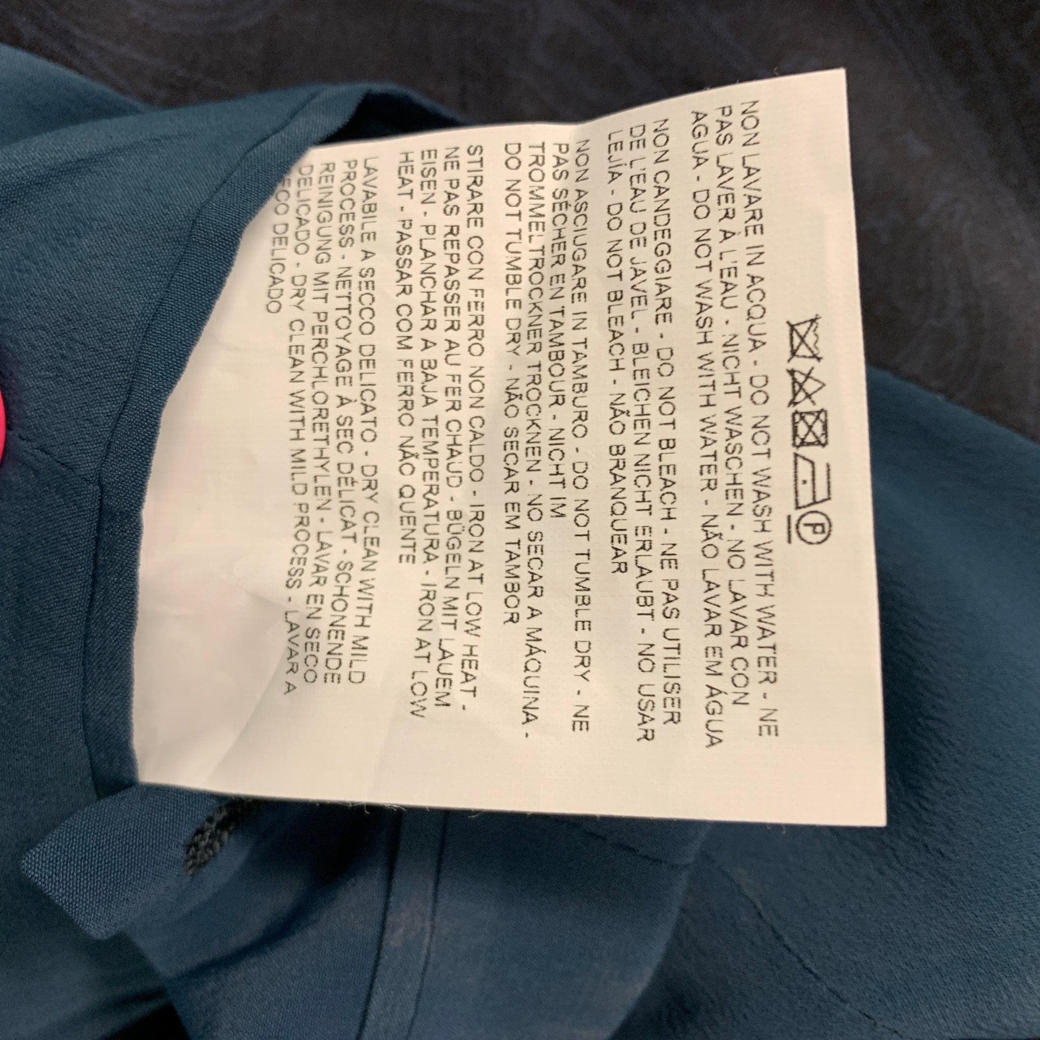 ETRO Size 38 Navy Paisley Cotton Notch Lapel Sport Coat For Sale 2