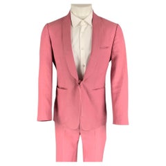 ETRO Size 38 Pink Linen Shawl Collar Suit