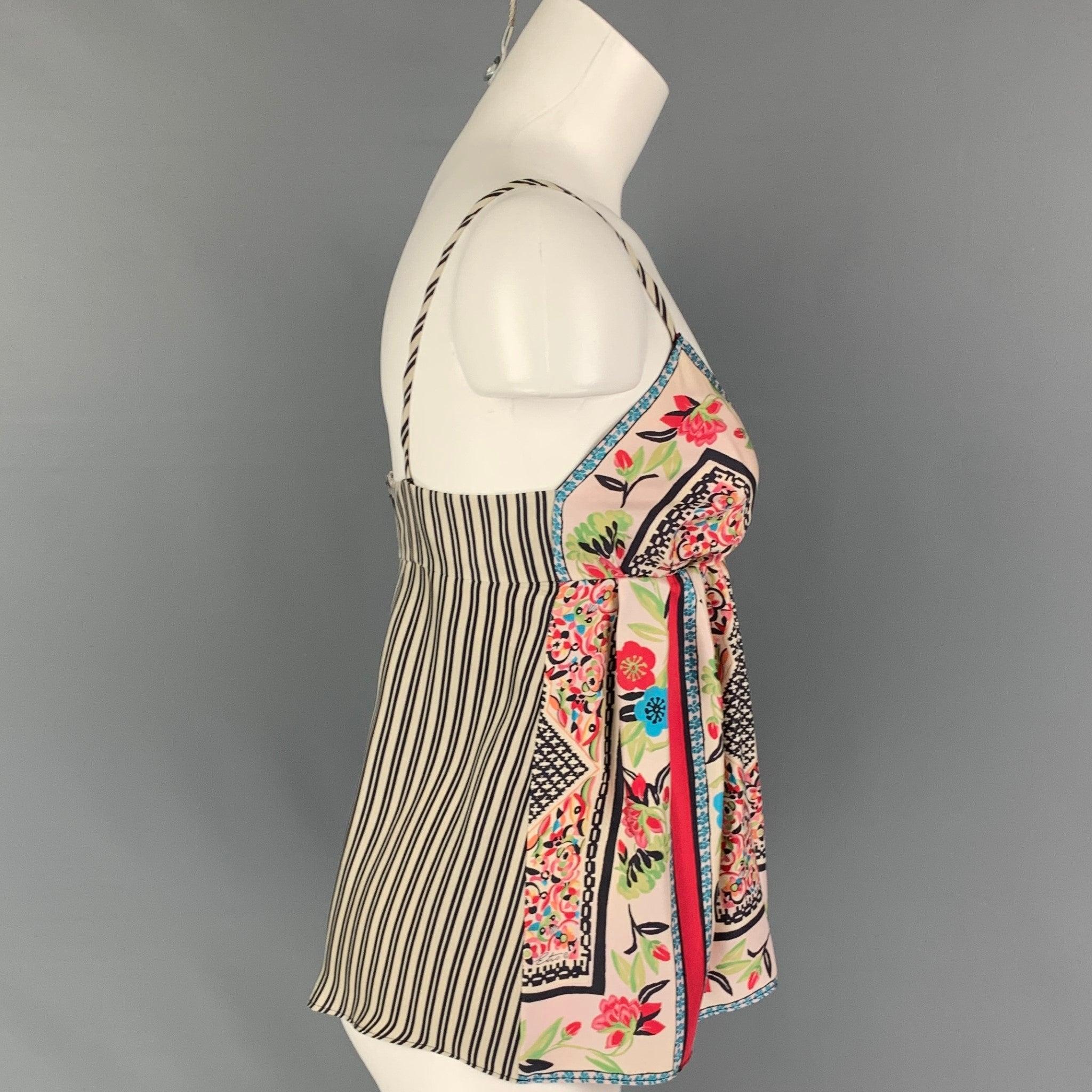 ETRO top comes in a multi-color floral silk featuring spaghetti straps and a back zipper closure. Made in Italy.
Very Good
Pre-Owned Condition. 

Marked:   40 

Measurements: 
  Bust: 28 inches  Length: 15 inches 
  
  
 
Reference: 121698
Category: