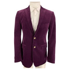 ETRO Size 40 Purple Corduroy Cotton Notch Lapel Sport Coat