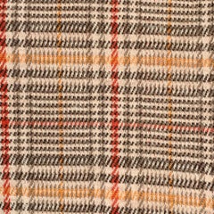 ETRO Größe 40 Tan Grau Rot kariert Wolle Mischung Tapered Zip Fly Kleid Hose