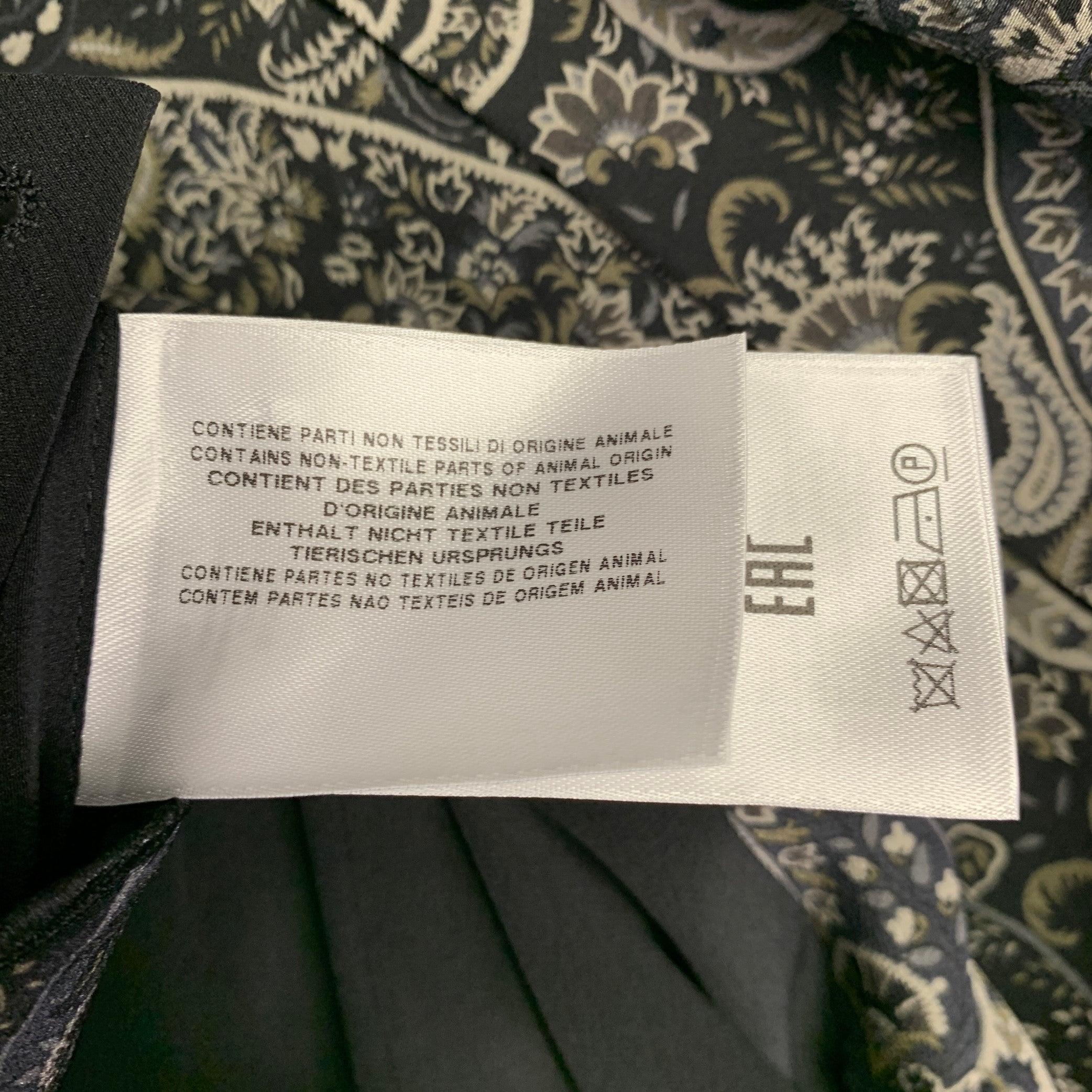 ETRO Size 42 Giacche Black Beaded Wool Notch Lapel Sport Coat For Sale 4